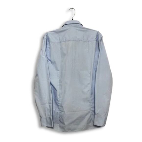 Soul Of London Dress Shirt Button Front Closure Collared Breathable Blue M NWT - Picture 4 of 9